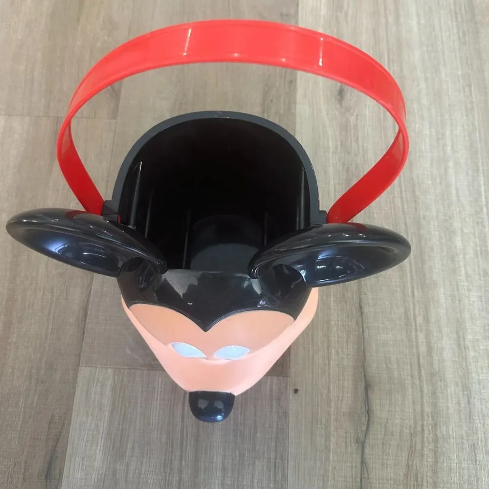 VTG PTI Mickey Mouse Head Pail Bucket Halloween Candy Easter Basket Disney